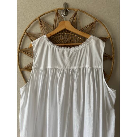 SOLD✨Eileen West Moonlight Sonata Long Cotton Nightgown White Cottagecore 4X - Picture 11 of 14